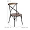 Flash Furniture Advantage X-Back Chair with Metal Bracing and Fruitwood Seat X-BACK-METAL-FW - alternate 2